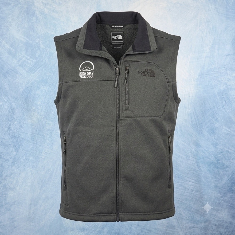 The North Face Mens WindWall Softshell Vest Gray Big Sky Montana Large